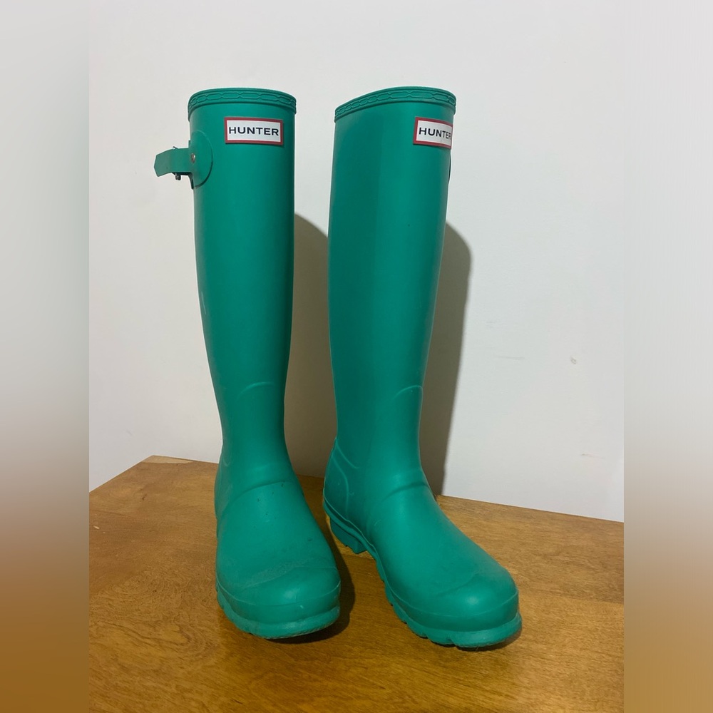 Hunter Teal Tall Waterproof Boots
